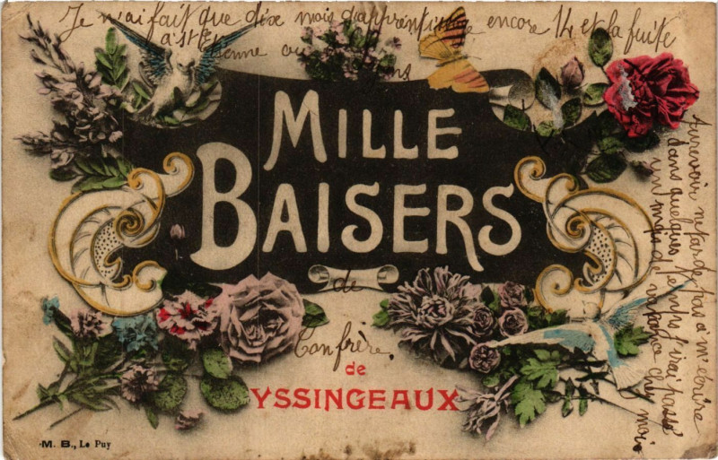 Carte postale ancienne Yssingeaux - Mille Baisers de Yssingeaux à Yssingeaux