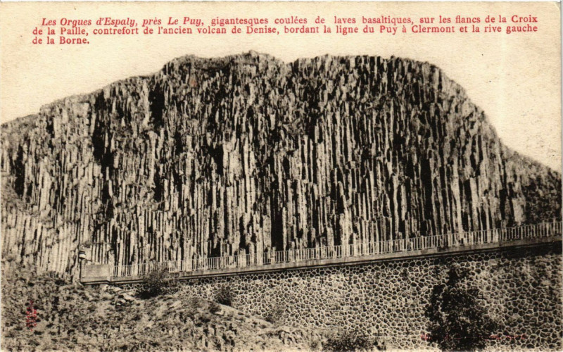 Carte postale ancienne Espaly - Les Orgues d'Espaly - pres Le Puy