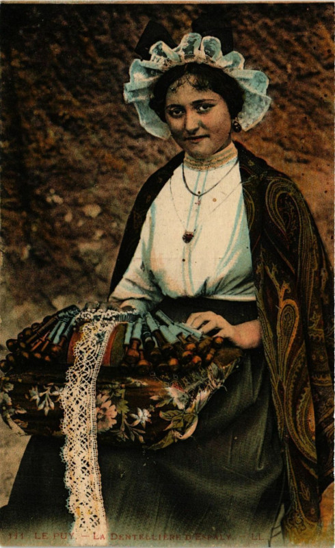 Carte postale ancienne Espaly - Le Puy - La Denteillere d'Espaly - Folklore