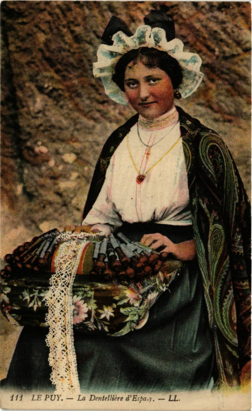 Carte postale ancienne Espaly - Le Puy - La Denteillere d'Espaly - Folklore
