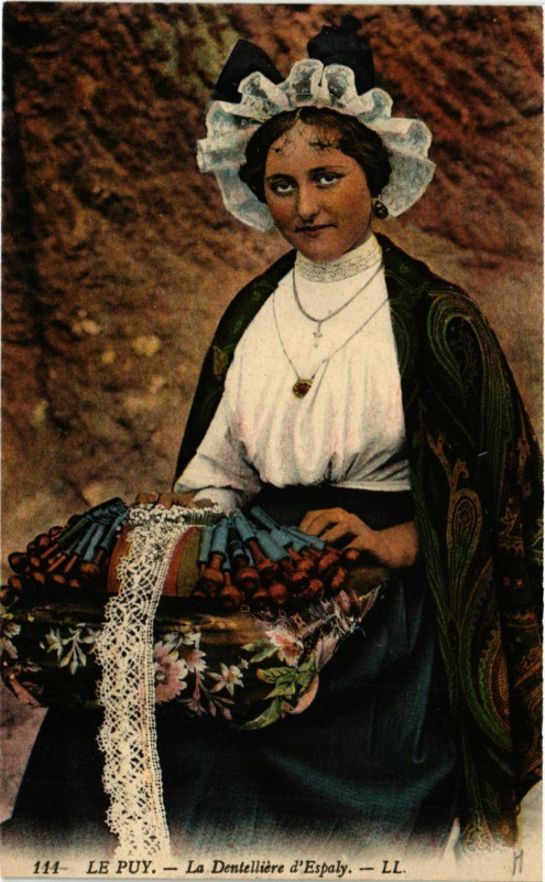 Carte postale ancienne Espaly - Le Puy - La Denteillere d'Espaly - Folklore