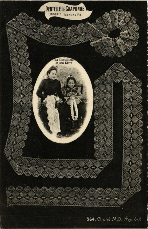 Carte postale ancienne Craponne - Dentelle de Craponne - Folklore