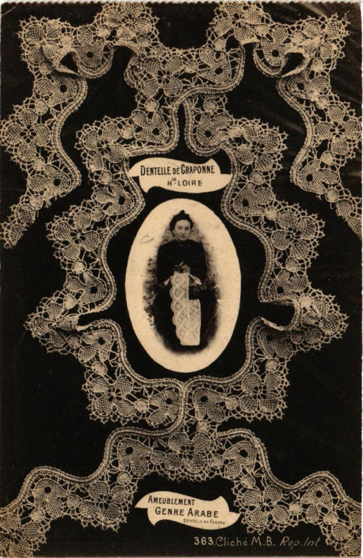 Carte postale ancienne Craponne - Dentelle de Craponne - Folklore