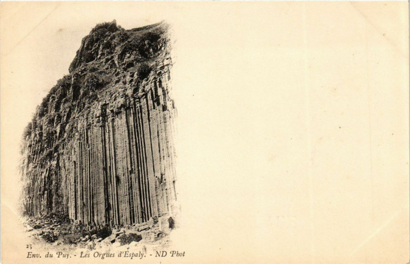Carte postale ancienne Espaly - Les Orgues d'Espaly - Env. du Puy