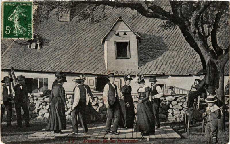 Carte postale ancienne Danse de la Bourrée - Folklore