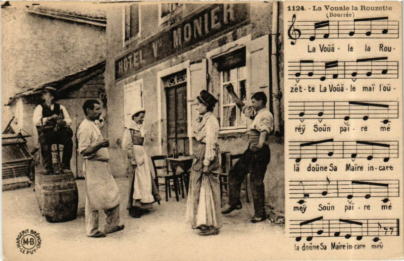 Carte postale ancienne Bourrée - La Vouale la Rouzette - Folklore