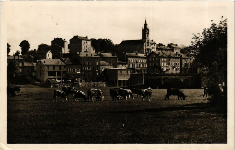 Carte postale ancienne Tence - Vue Cote Est à Tence