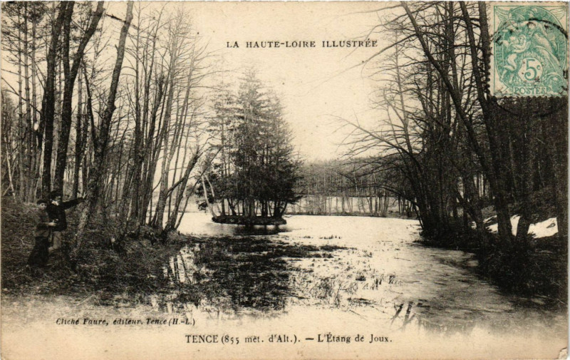 Carte postale ancienne Tence - L'Etang de Joux à Tence