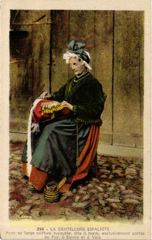 Carte postale ancienne Espaly - La Denteillere Espaliote - Folklore
