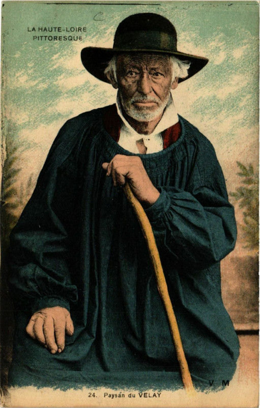 Carte postale ancienne Velay - Paysan du Velay - Folklore
