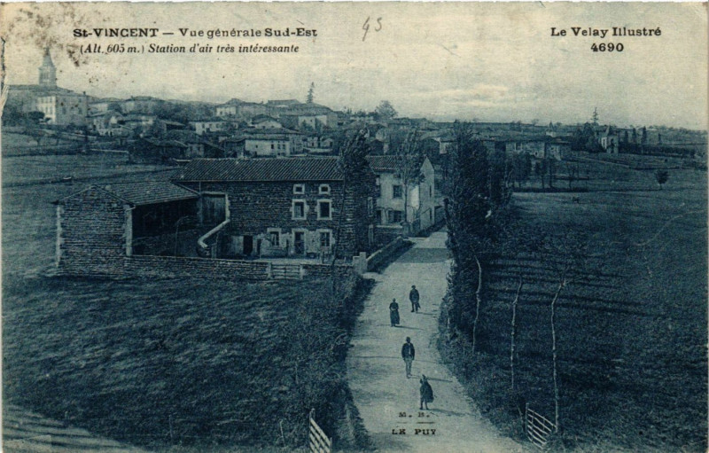 Carte postale ancienne Saint-Vincent - Vue générale Sud-Est à Saint-Vincent