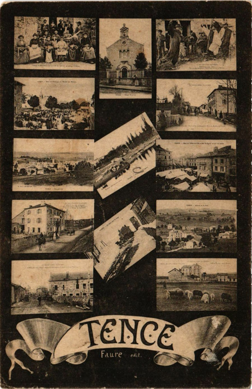 Carte postale ancienne Tence - Scenes à Tence
