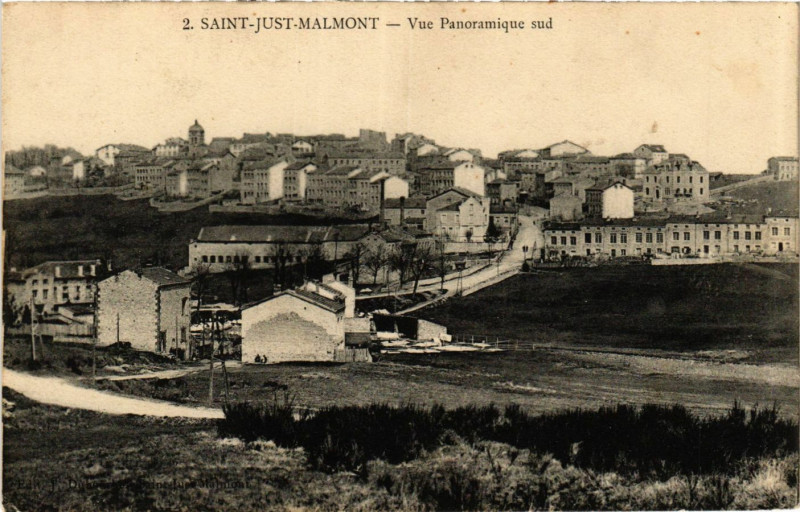 Carte postale ancienne Saint-Just-Malmont - Vue Panoramique Sud à Saint-Just-Malmont