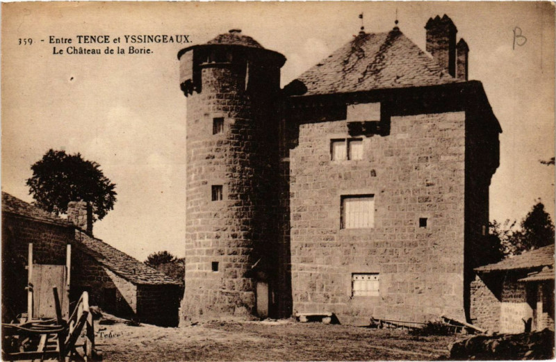 Carte postale ancienne Entre Tence et Yssingeaux - Le Chateau de la Borie à Tence