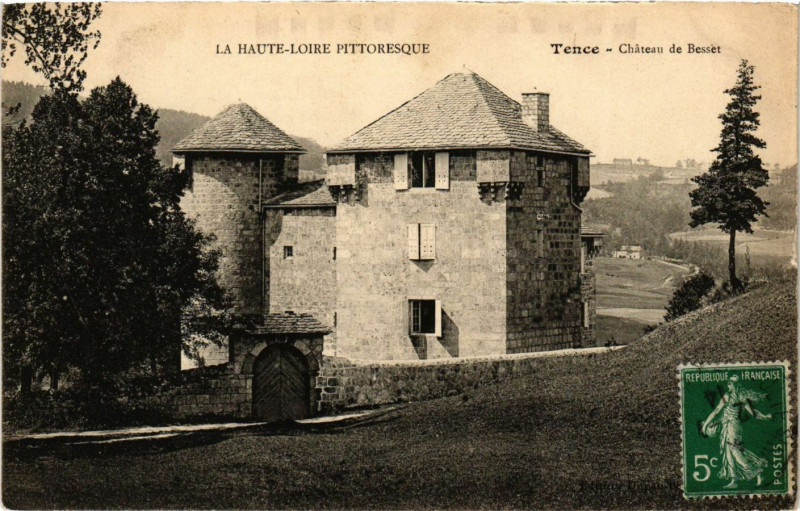 Carte postale ancienne Tence - Chateau de Besset à Tence