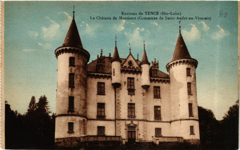 Carte postale ancienne Env. de Tence - Le Chateau de Moutivers (Commune de à Tence