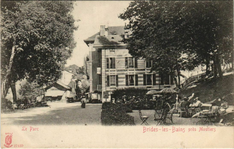 Carte postale ancienne Brides-les-Bains Le Parc à Brides-les-Bains
