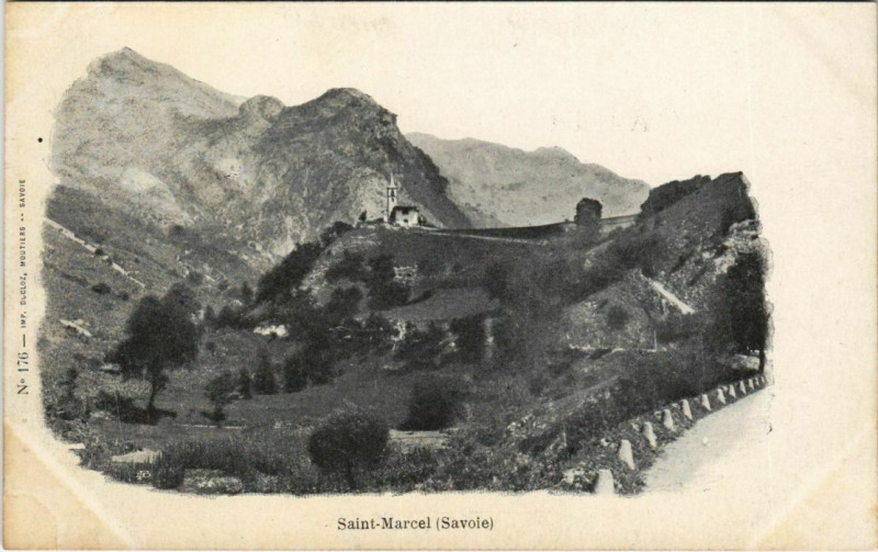 Carte postale ancienne Saint-Marcel Vue Panoramique à Saint-Marcel