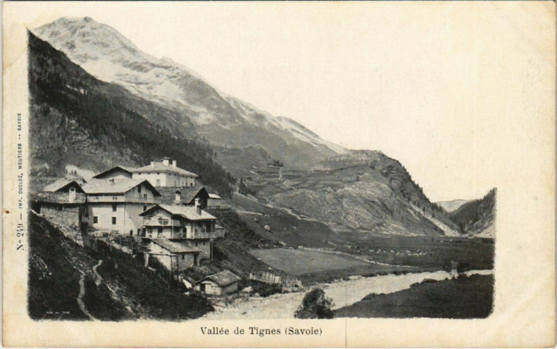 Carte postale ancienne Tignes Vallee de Tignes à Tignes