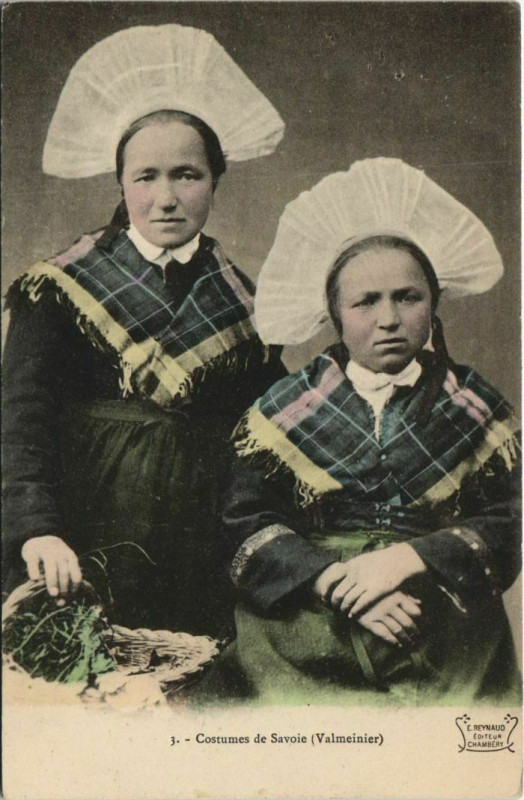 Carte postale ancienne Costumes de Savoie - Valmeinier - Types à Valmeinier