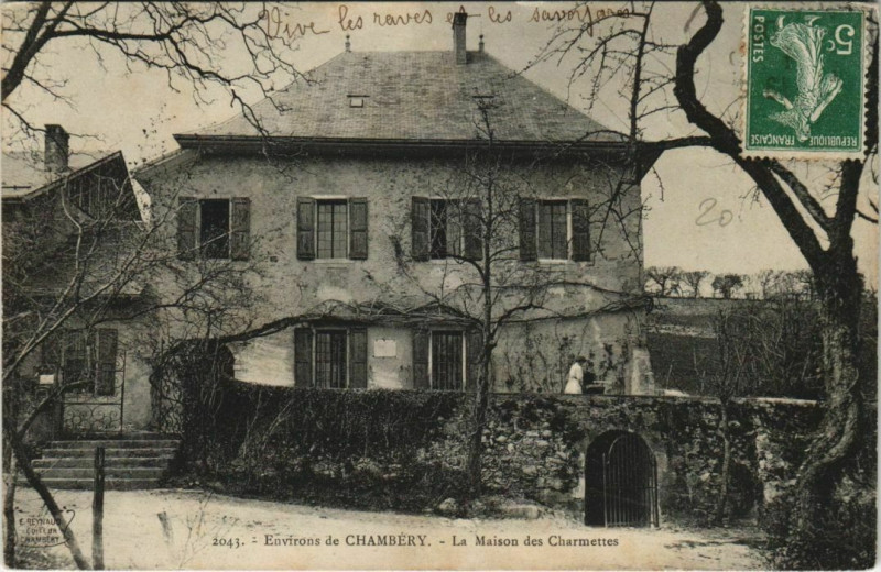 Carte postale ancienne Chambery Environs - La Maison des Charmettes