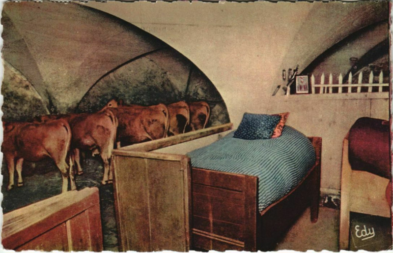 Carte postale ancienne Un Interieur Pittoresq Pittoresque de Haute Montagne en Hiver