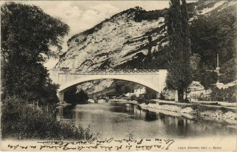 Carte postale ancienne Chanaz Le Pont à Chanaz