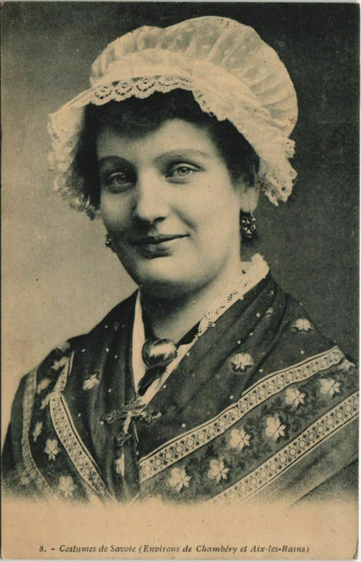 Carte postale ancienne Costumes de Savoie - Environs de Chambery et Aix-les-Bains à Aix-les-Bains
