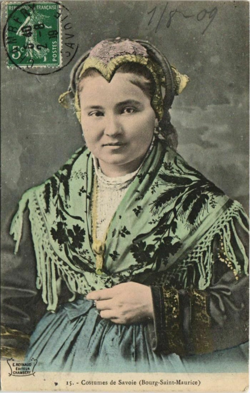 Carte postale ancienne Bourg-Saint-Maurice Costumes de Savoie - Femme - Type à Bourg-Saint-Maurice