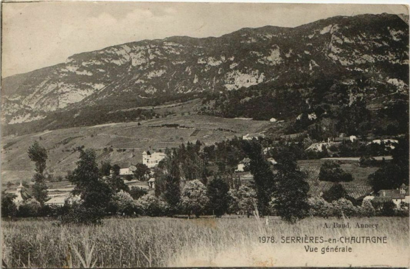 Carte postale ancienne Serrieres-en-Chautagne Vue Generale