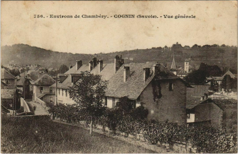 Carte postale ancienne Cognin Vue Generale à Cognin