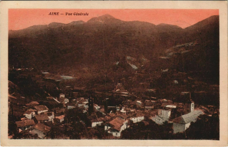 Carte postale ancienne Aime Vue Generale