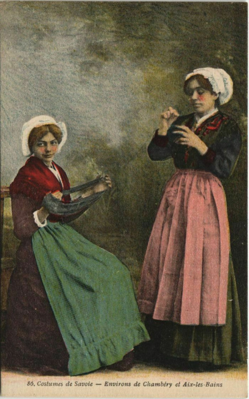 Carte postale ancienne Costumes de Savoie - Environs de Chambery et Aix-les-Bains à Aix-les-Bains