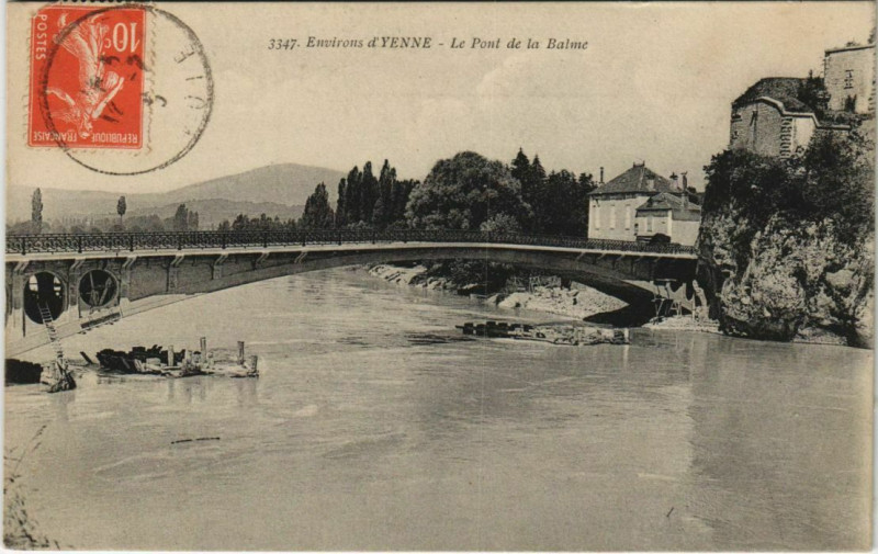 Carte postale ancienne Yenne Environs - Le Pont de la Balme à La Balme