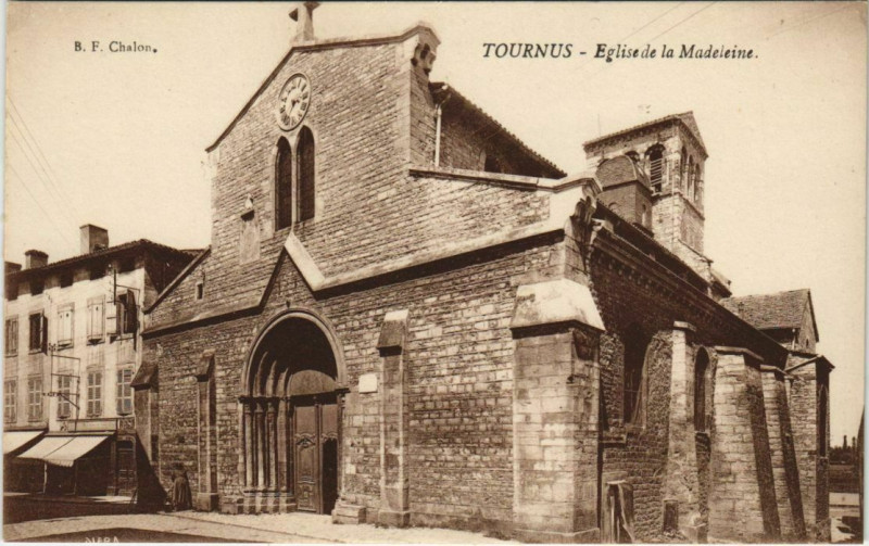 Carte postale ancienne Tournus Eglise de la Madeleine France à Tournus