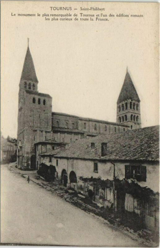 Carte postale ancienne Tournus Saint-Philibert France à Tournus
