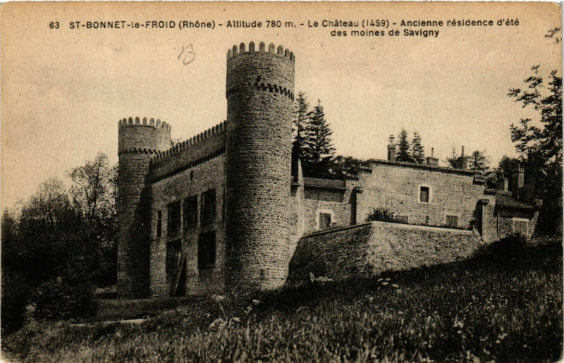Carte postale ancienne Saint-Bonnet-le-Froid - Le Cheteau ancienne residence d'ete à Saint-Bonnet-le-Froid