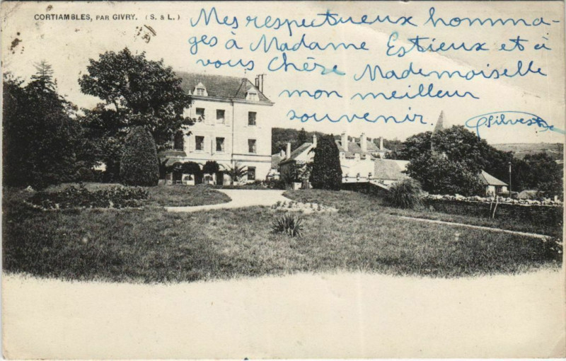 Carte postale ancienne Cortiambles, par Givry France à Givry