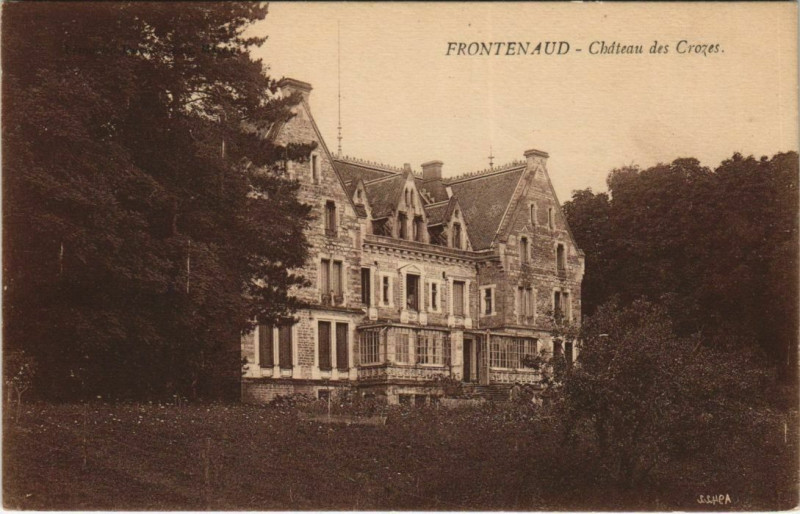 Carte postale ancienne Frontenaud Chateau des Crozes France à Frontenaud