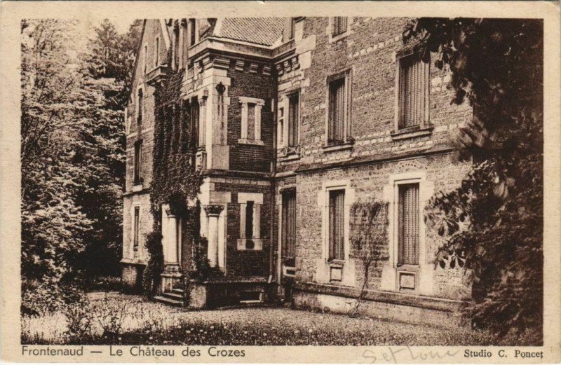Carte postale ancienne Frontenaud Le Chateau des Crozes France à Frontenaud