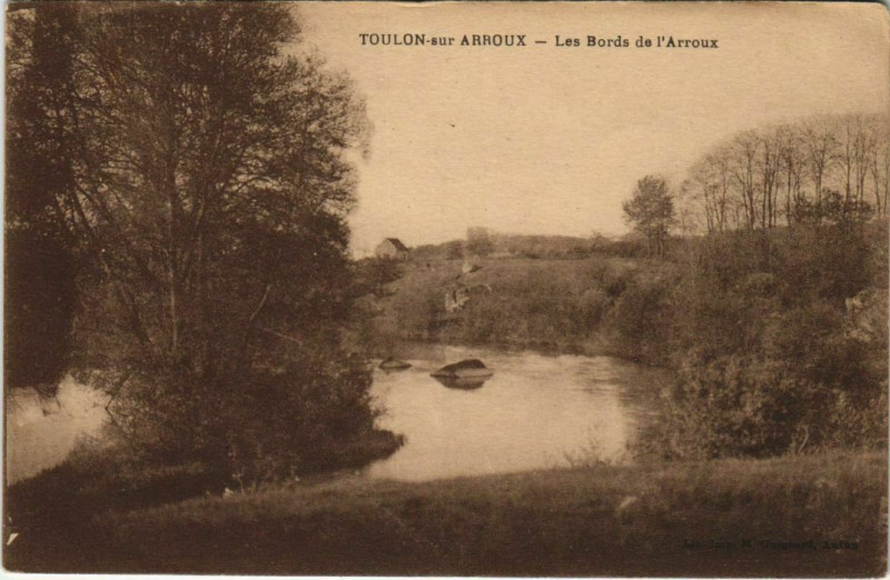 Carte postale ancienne Toulon sur Arroux Les Bords de l'Arroux France à Toulon-sur-Arroux