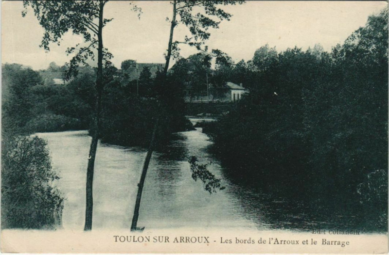 Carte postale ancienne Toulon sur Arroux Les Bords de l'Arroux France à Toulon-sur-Arroux