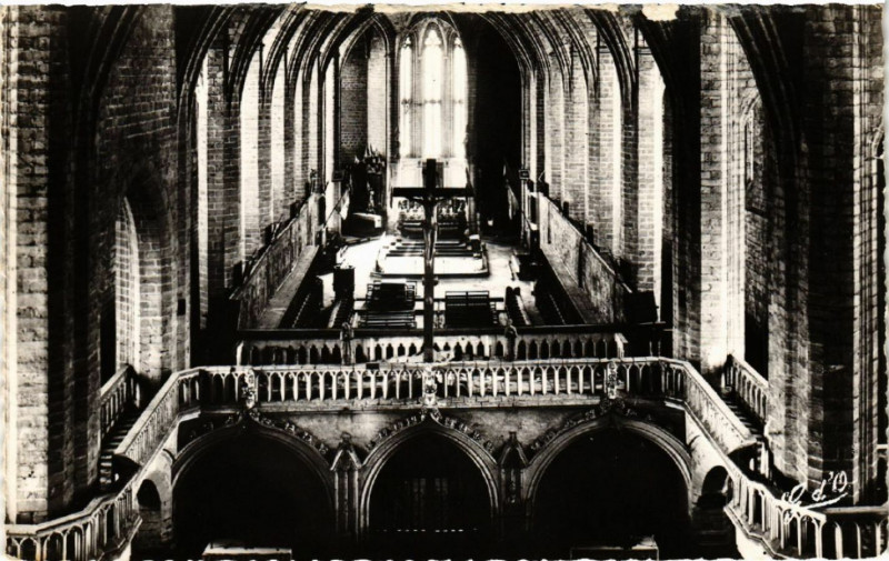 Carte postale ancienne La Chaise-Dieu - Intérieur de l'Eglise Abbatiale-Le Jube à La Chaise-Dieu