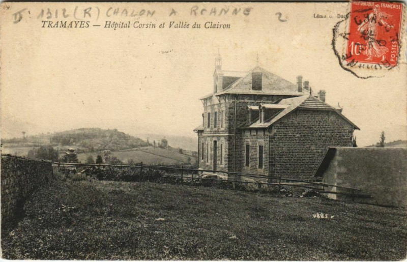 Carte postale ancienne Tramayes Hopital Corsin et Vallee du Clairon France à Tramayes