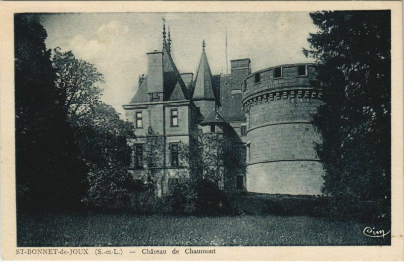 Carte postale ancienne St Bonnet de Joux Chateau de Chaumont France à Mont