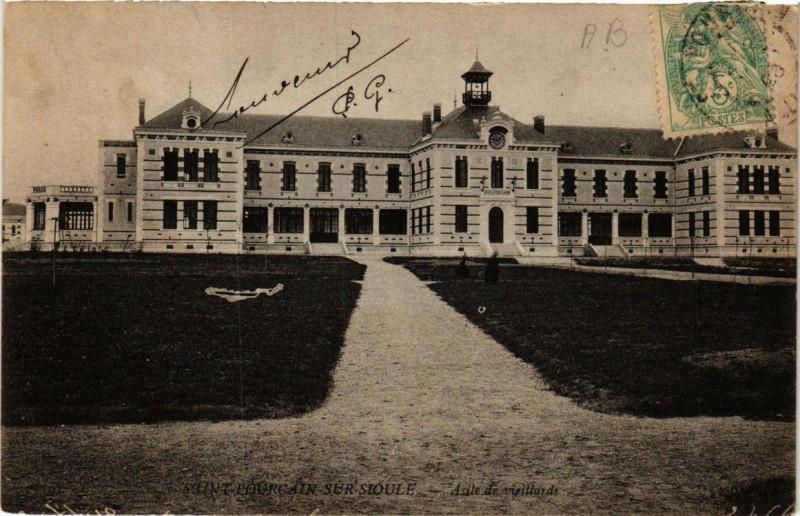 Carte postale ancienne Saint-Pourcain-sur-Sioule Asile de vieillards à Saint-Pourçain-sur-Sioule