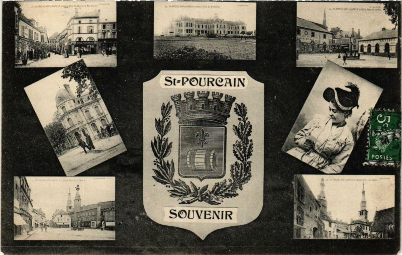 Carte postale ancienne Saint-Pourcain Souvenir