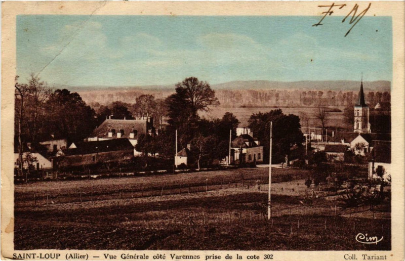 Carte postale ancienne Saint-Loup Vue générale à Saint-Loup