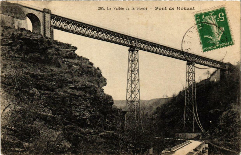 Carte postale ancienne La Vallée de la Sioule Pont de Rouzat
