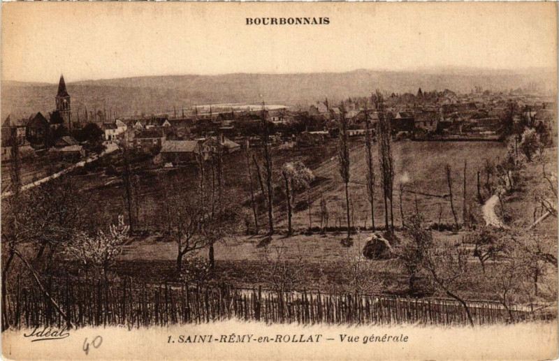Carte postale ancienne Saint-Remy en Rollat Vue générale